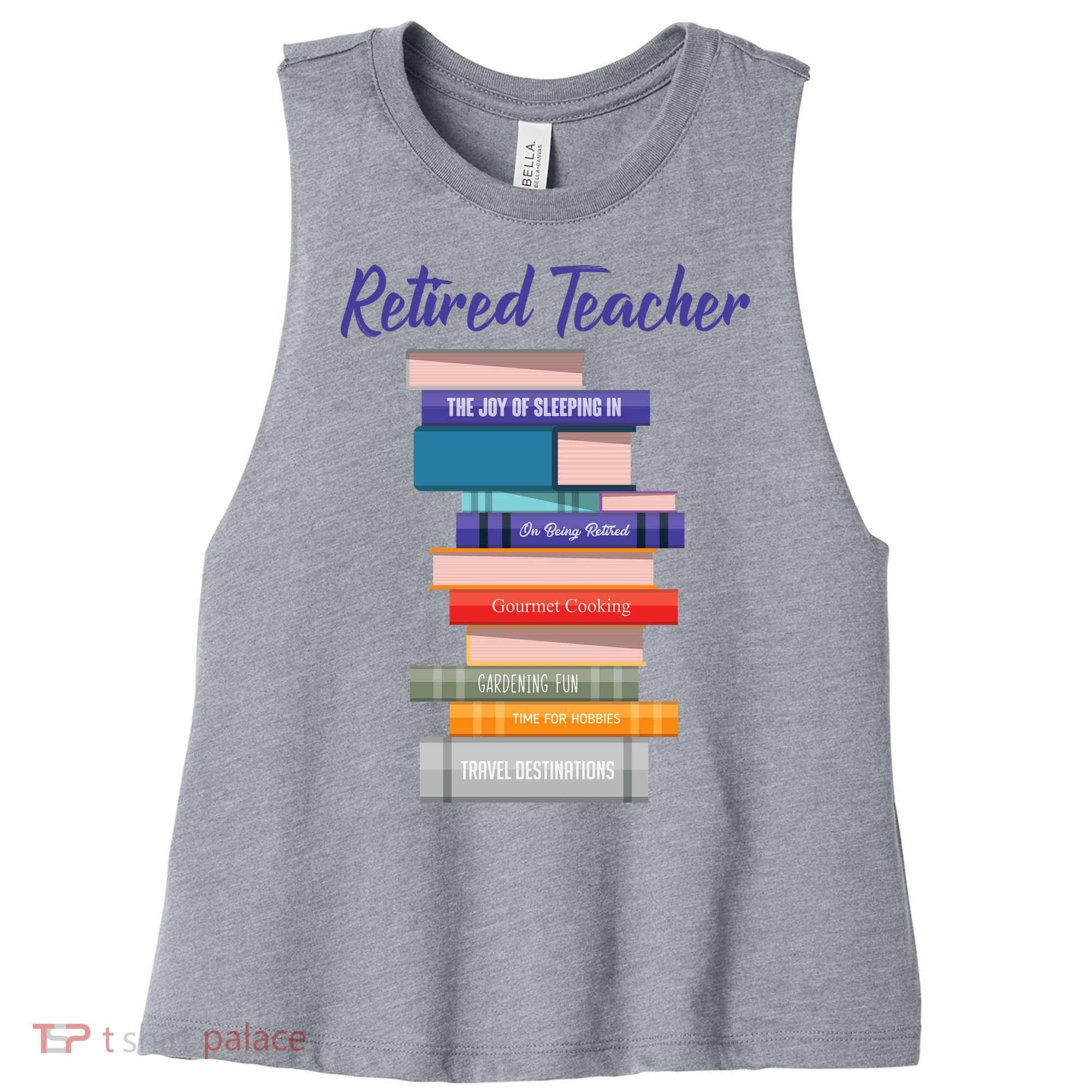 Retired Teacher Women's Racerback Cropped Tank
