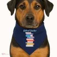 Retired Teacher USA-Made Doggie Bandana thumb 1