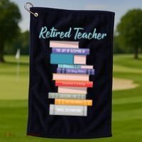 Retired Teacher Golf Towel thumb 1