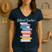 Retired Teacher Women's V-Neck T-Shirt thumb 3