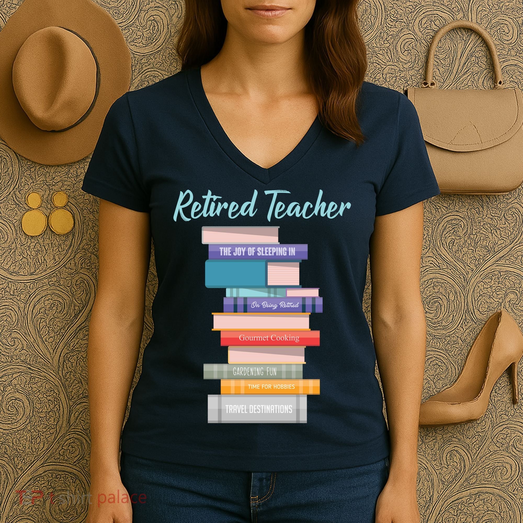 Retired Teacher Women's V-Neck T-Shirt