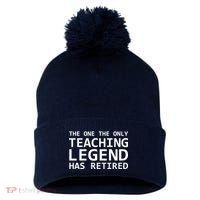 Retired Teacher Legend Pom Pom 12in Knit Beanie thumb 0
