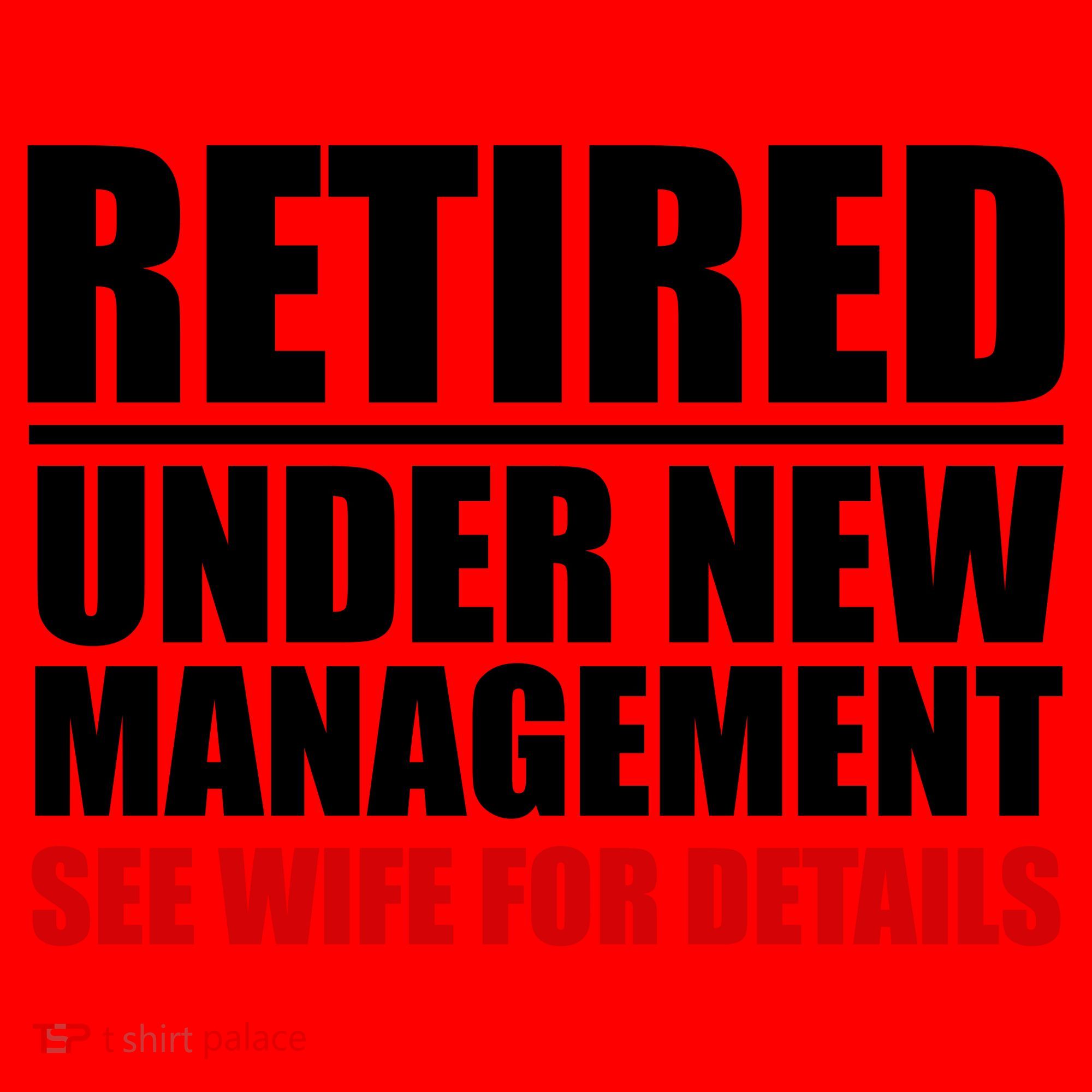 Retired Under New Management Santa Hat