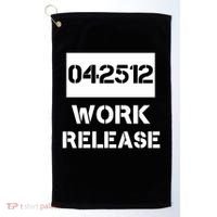 Retirement Date Work Release Jail Prison Personalize  Golf Towel thumb 0