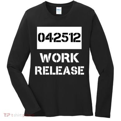 Retirement Date Work Release Jail Prison Personalize  Women's Long Sleeve Shirt
