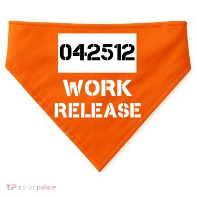 Retirement Date Work Release Jail Prison Personalize  USA-Made Doggie Bandana
