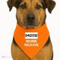 Retirement Date Work Release Jail Prison Personalize  USA-Made Doggie Bandana thumb 1
