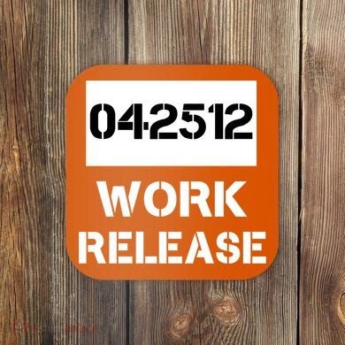 Retirement Date Work Release Jail Prison Personalize  Coaster