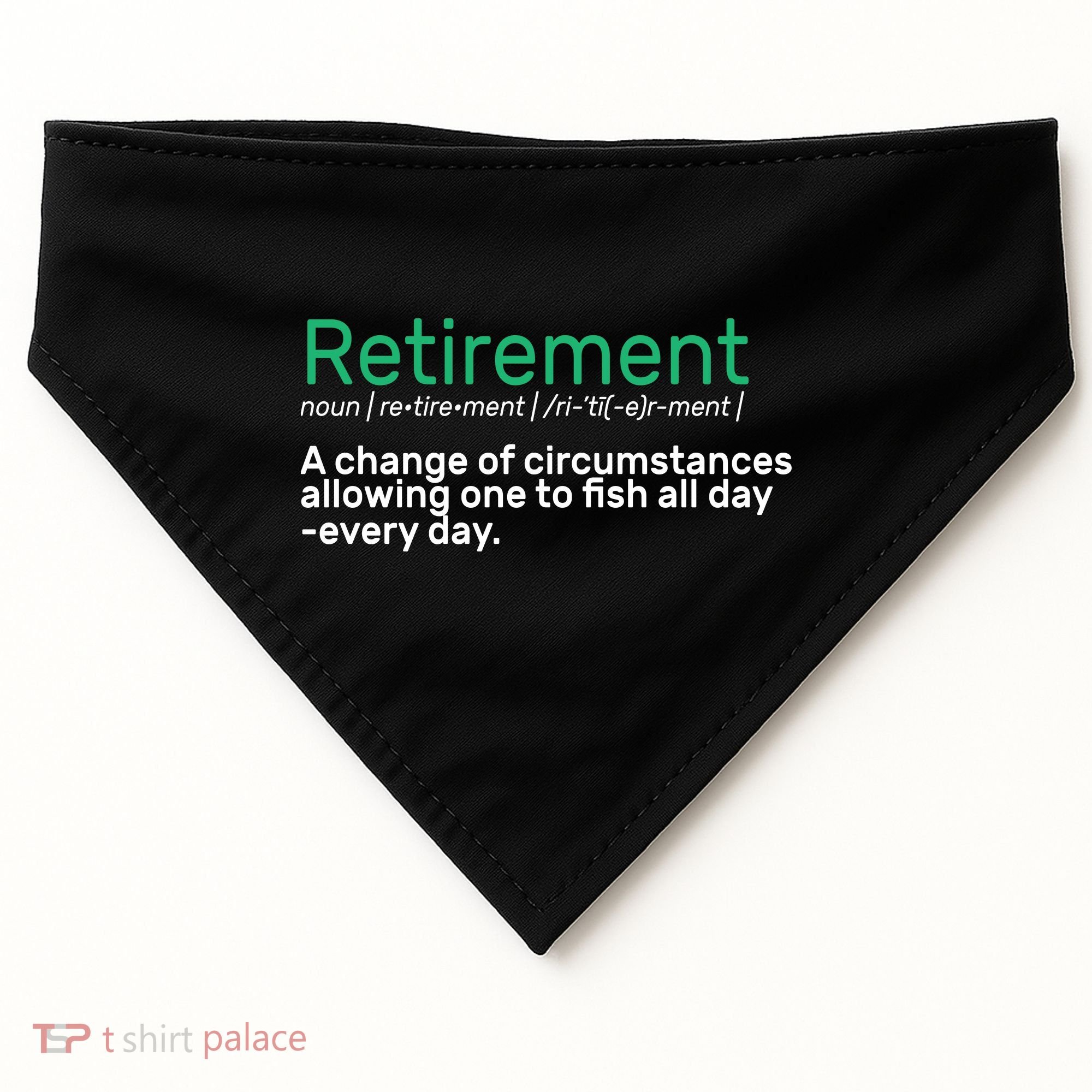 Retirement Fishing Definition  USA-Made Doggie Bandana