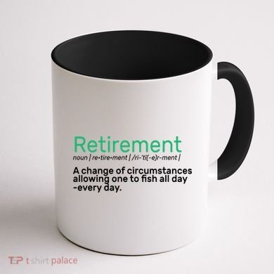 Retirement Fishing Definition  Coffee Mug back