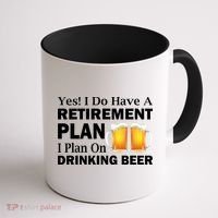 Retirement Plan Drinking Beer Coffee Mug thumb 1