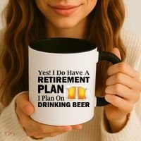 Retirement Plan Drinking Beer Coffee Mug thumb 3
