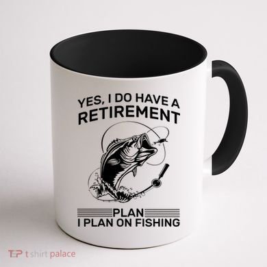 Retirement Plan Fishing Coffee Mug back