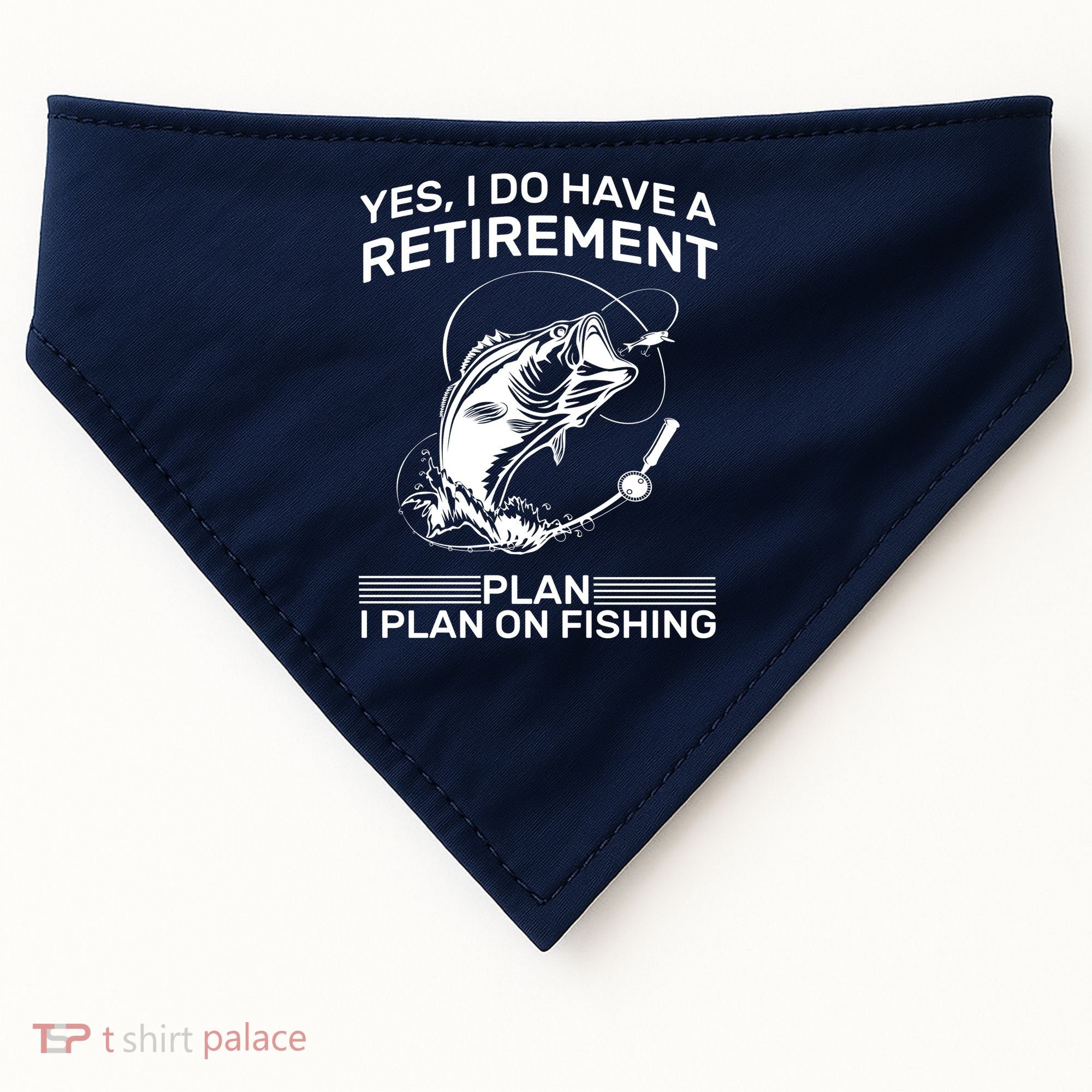 Retirement Plan Fishing USA-Made Doggie Bandana