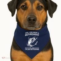 Retirement Plan Fishing USA-Made Doggie Bandana thumb 1