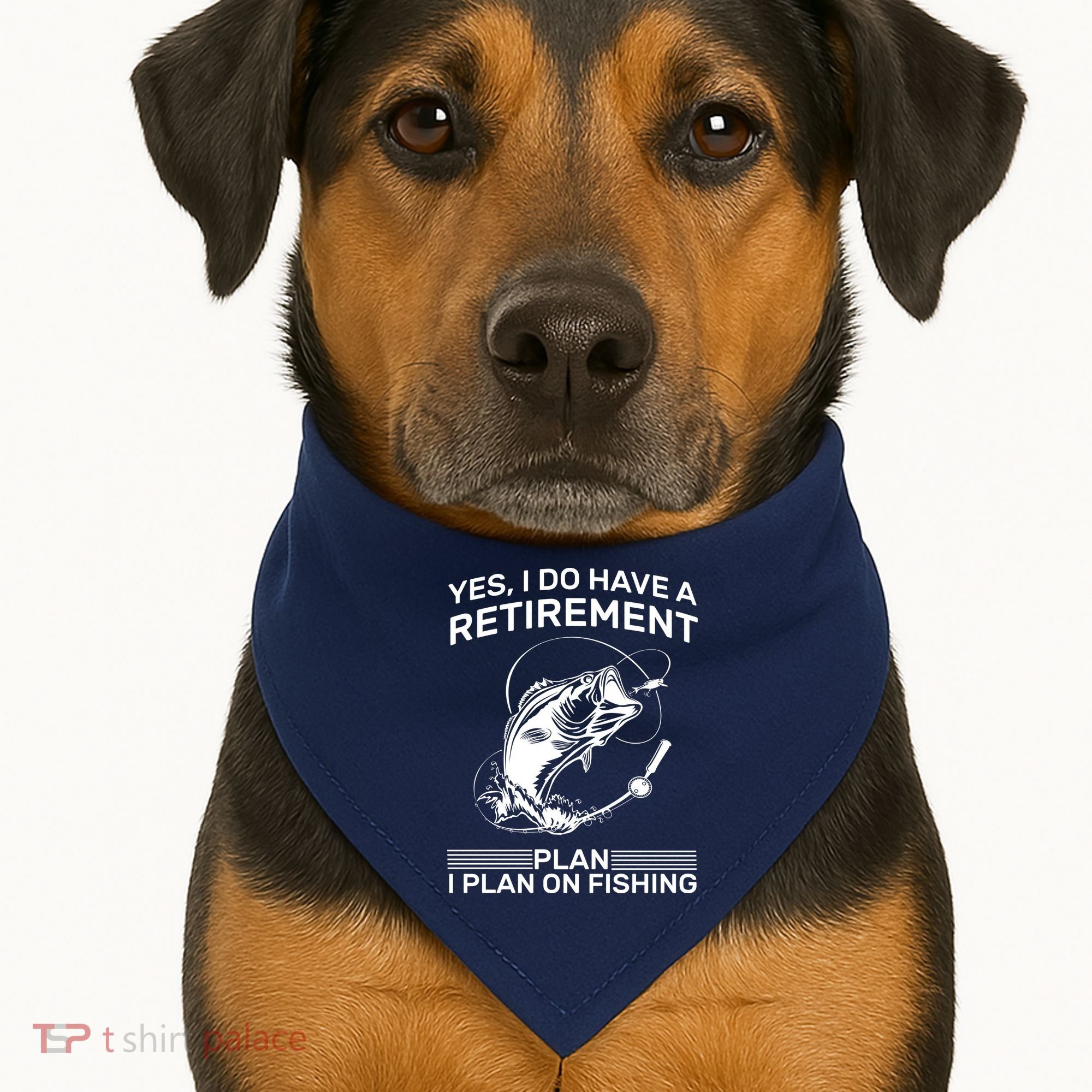 Retirement Plan Fishing USA-Made Doggie Bandana