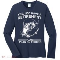 Retirement Plan Fishing Women's Long Sleeve Shirt thumb 0