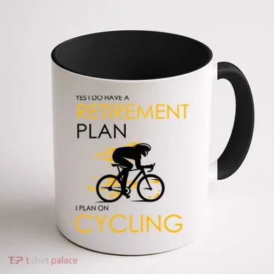 Retirement Plan On Cycling Coffee Mug back