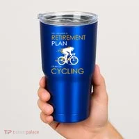 Retirement Plan On Cycling Tumbler thumb 2