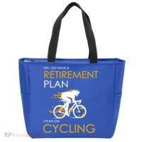 Retirement Plan On Cycling Tote Bag thumb 0