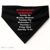 Retirement Schedule USA-Made Doggie Bandana thumb 0