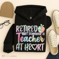 Retried But Forever A Teacher At Heart Hoodie thumb 4