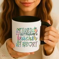 Retried But Forever A Teacher At Heart Coffee Mug thumb 3