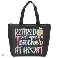 Retried But Forever A Teacher At Heart Tote Bag thumb 0