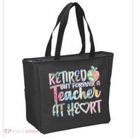 Retried But Forever A Teacher At Heart Tote Bag thumb 2
