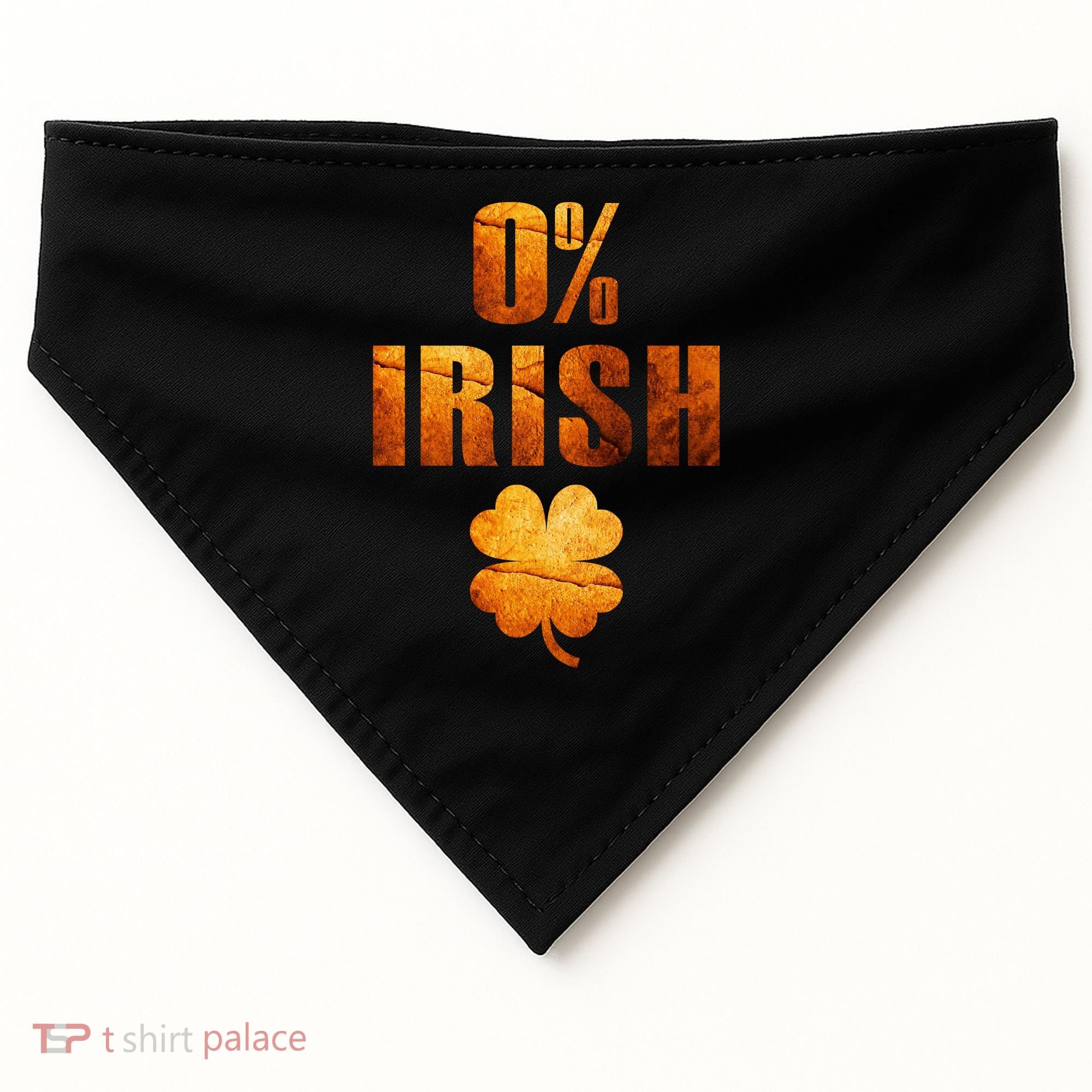 Retro 0% Irish Clover St Patrack's Day USA-Made Doggie Bandana