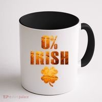 Retro 0% Irish Clover St Patrack's Day Coffee Mug thumb 1