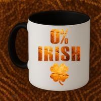 Retro 0% Irish Clover St Patrack's Day Coffee Mug thumb 2