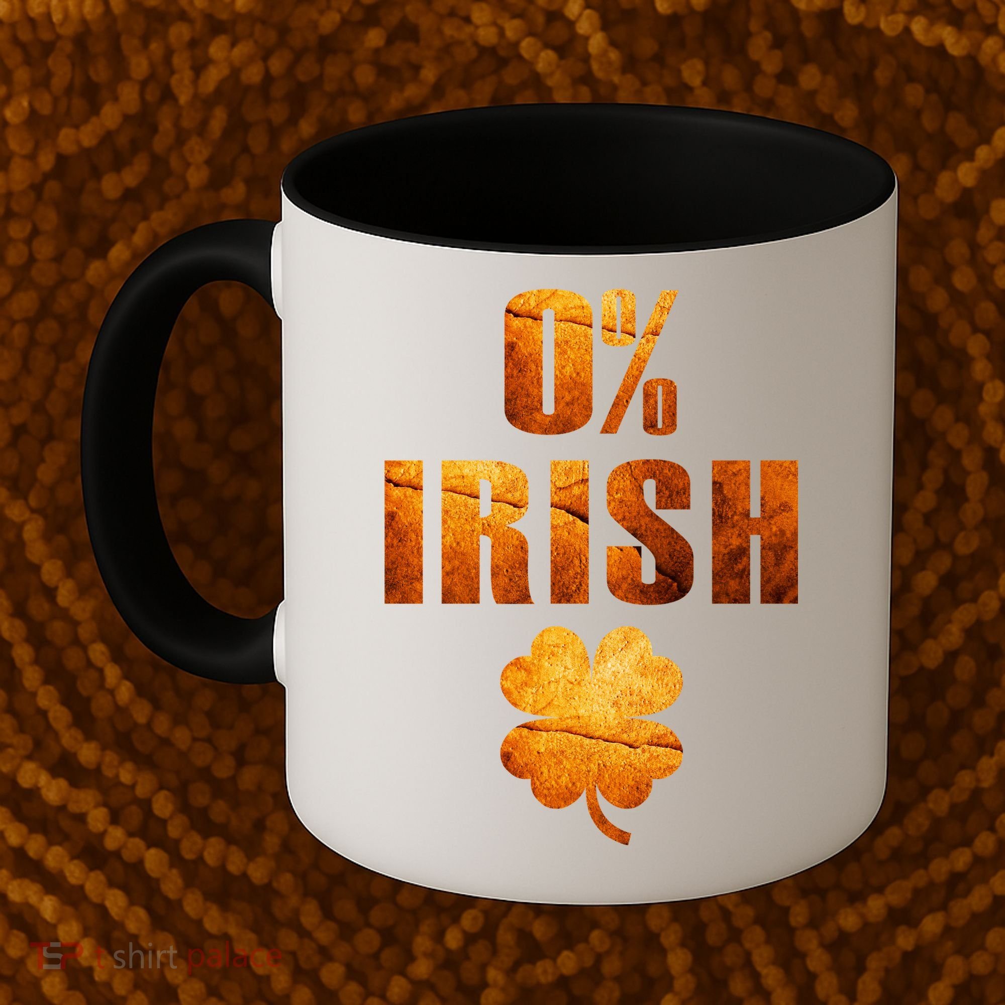 Retro 0% Irish Clover St Patrack's Day Coffee Mug