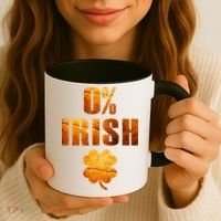 Retro 0% Irish Clover St Patrack's Day Coffee Mug thumb 3
