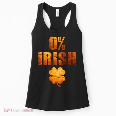 Retro 0% Irish Clover St Patrack's Day Women's Tank Top