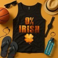 Retro 0% Irish Clover St Patrack's Day Tank Top thumb 4
