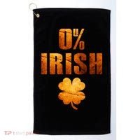Retro 0% Irish Clover St Patrack's Day Golf Towel thumb 0