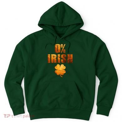 Retro 0% Irish Clover St Patrack's Day Hoodie