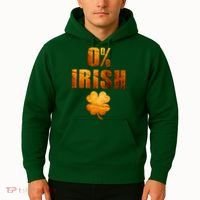 Retro 0% Irish Clover St Patrack's Day Hoodie thumb 2