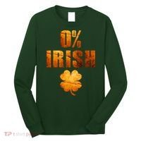 Retro 0% Irish Clover St Patrack's Day Long Sleeve Shirt thumb 0
