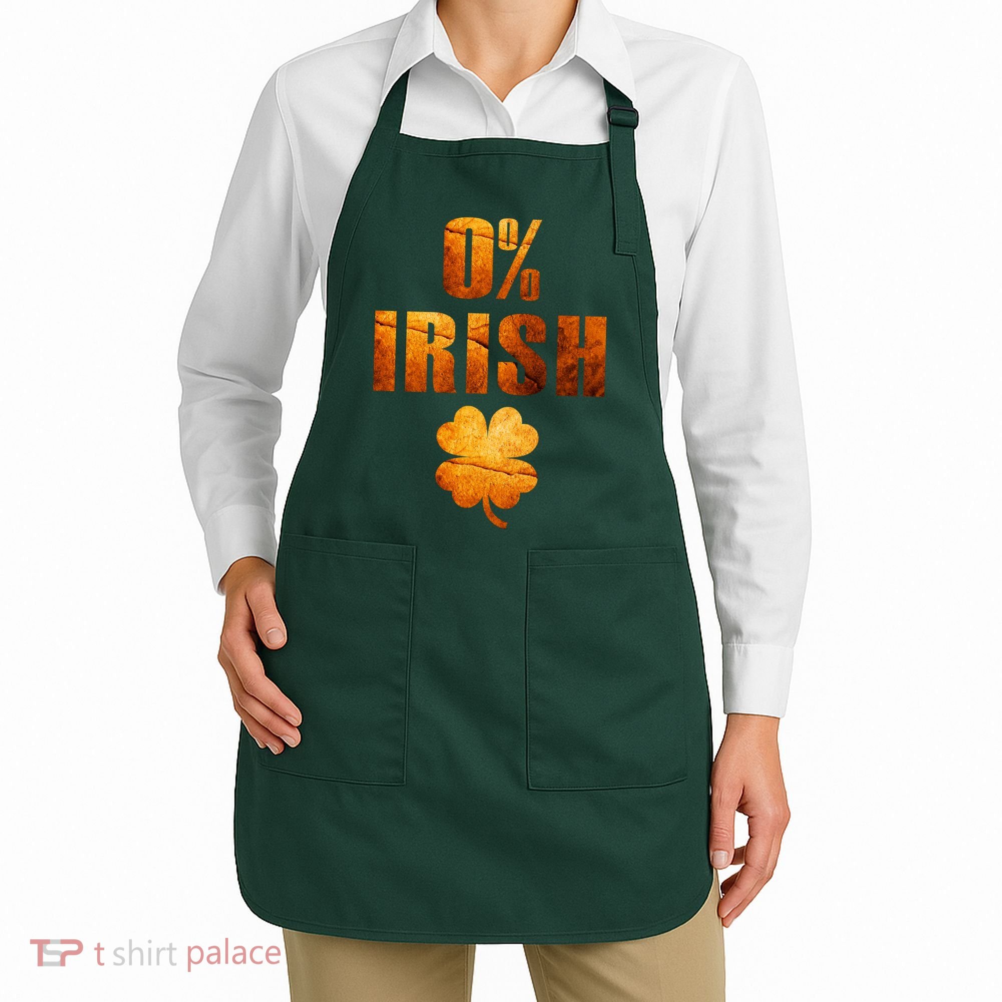 Retro 0% Irish Clover St Patrack's Day Apron