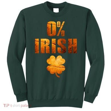 Retro 0% Irish Clover St Patrack's Day Sweatshirt
