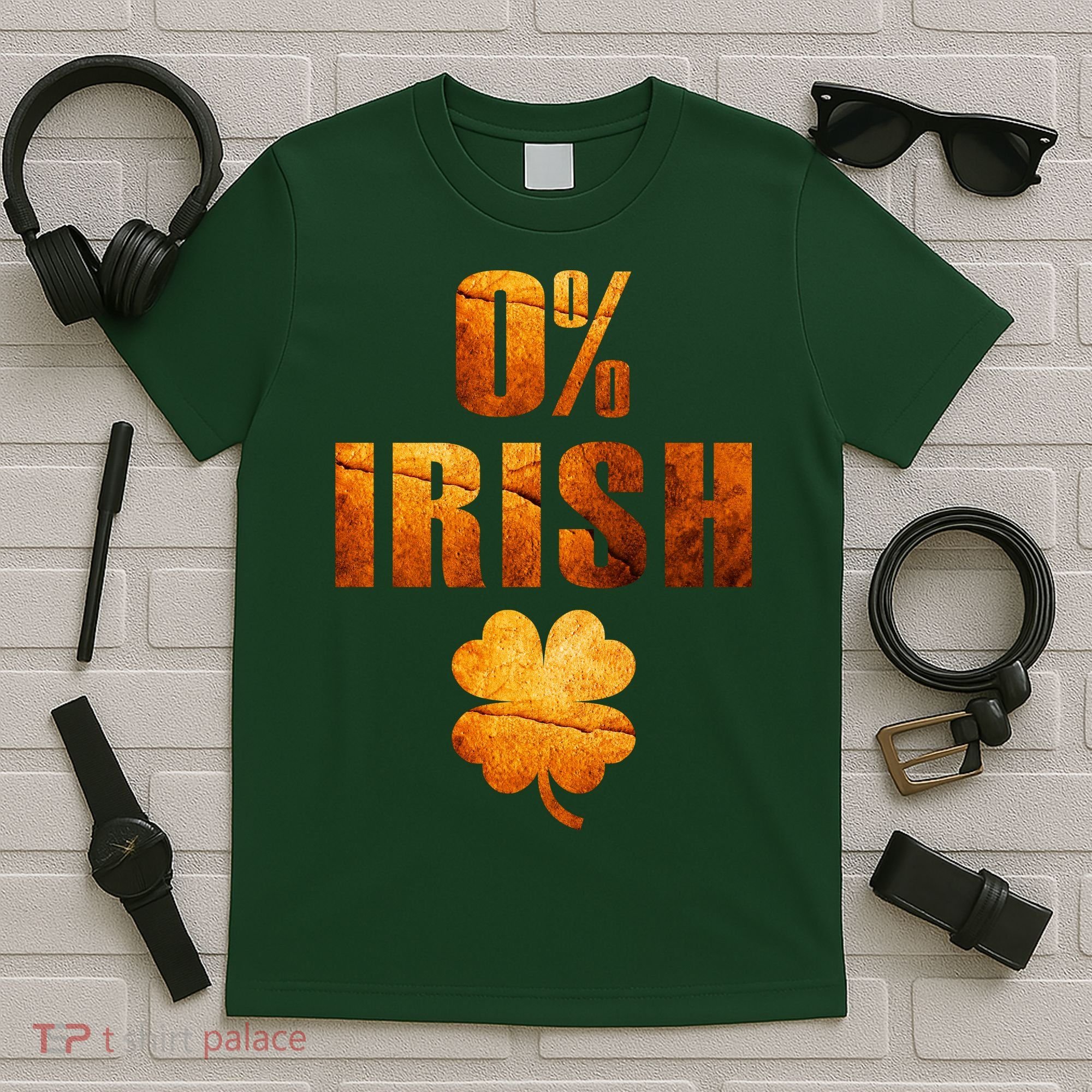 Retro 0% Irish Clover St Patrack's Day T-Shirt