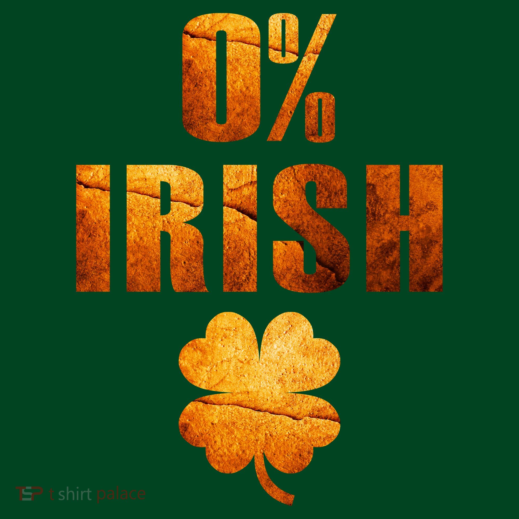 Retro 0% Irish Clover St Patrack's Day Button