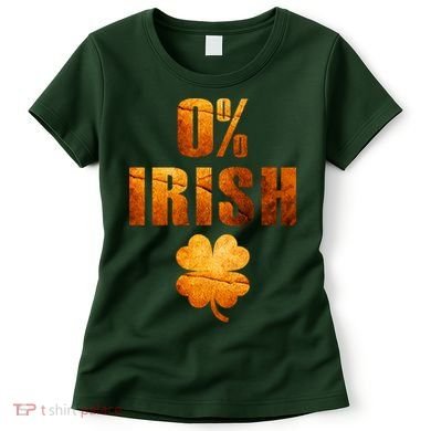 Retro 0% Irish Clover St Patrack's Day Women's T-Shirt