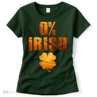 Retro 0% Irish Clover St Patrack's Day Women's T-Shirt thumb 0