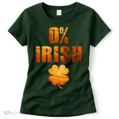 Retro 0% Irish Clover St Patrack's Day Women's T-Shirt