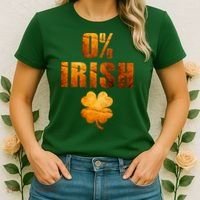 Retro 0% Irish Clover St Patrack's Day Women's T-Shirt thumb 2