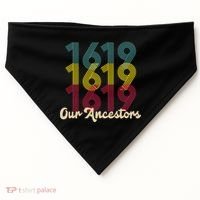 Retro 1619 Our Ancestors  USA-Made Doggie Bandana thumb 0