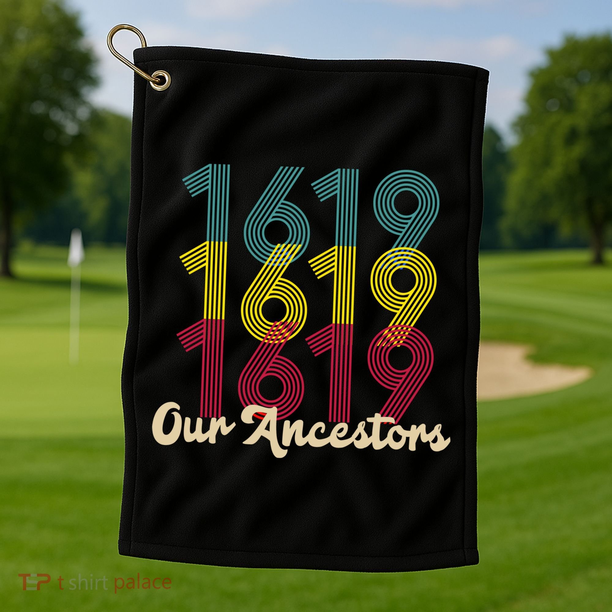 Retro 1619 Our Ancestors  Golf Towel